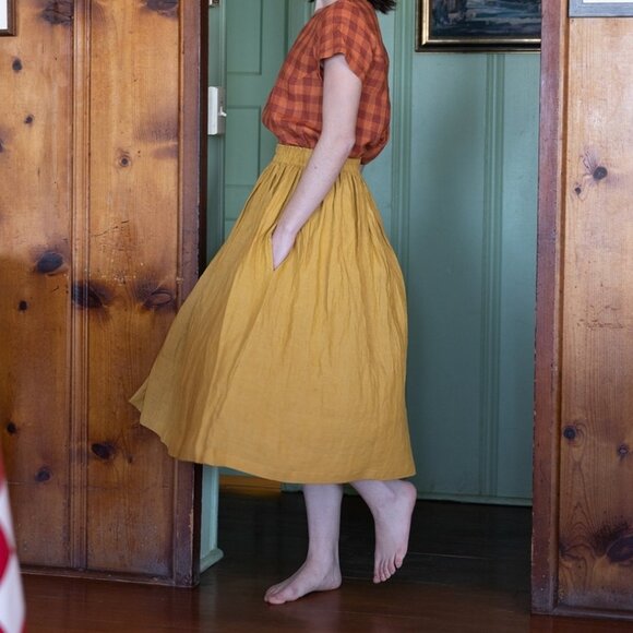 Pyne & Smith Dresses & Skirts - Pyne and Smith Linen Skirt in "Butter"